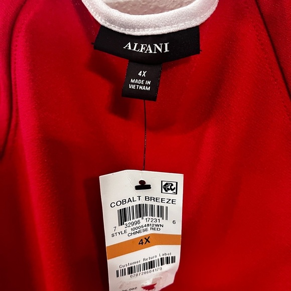 - New Alfani  Red Sleeveless top   4x - Picture 11 of 15